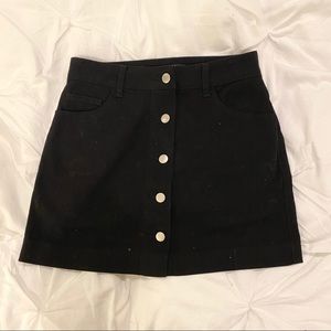 Black mini skirt
